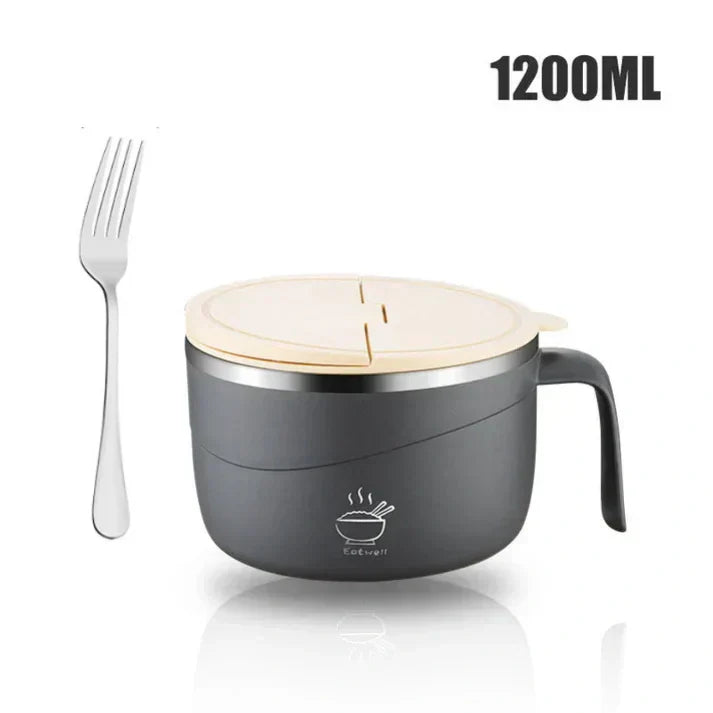💕304 Stainless Steel Multi-Purpose Anti-Scald Large-Capacity Instant Noodle Bowl